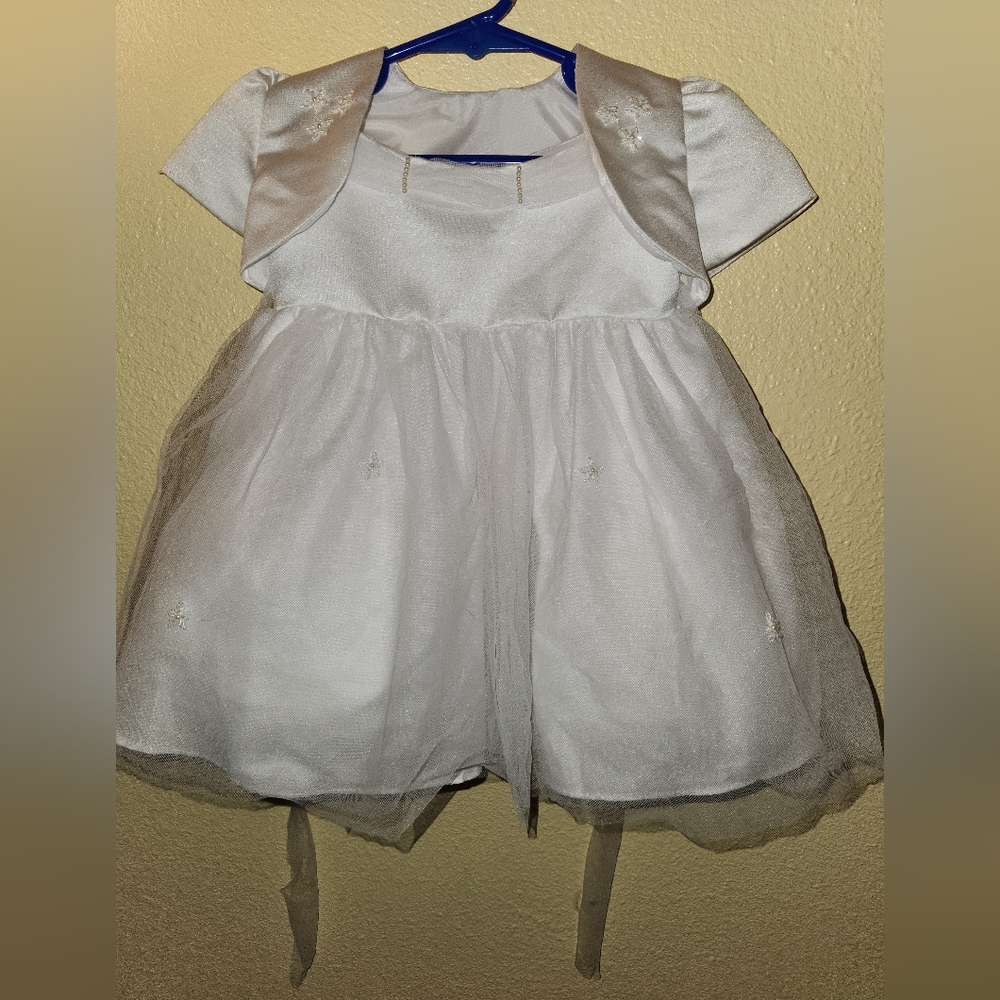 12M special occasion layered lace dress and cover